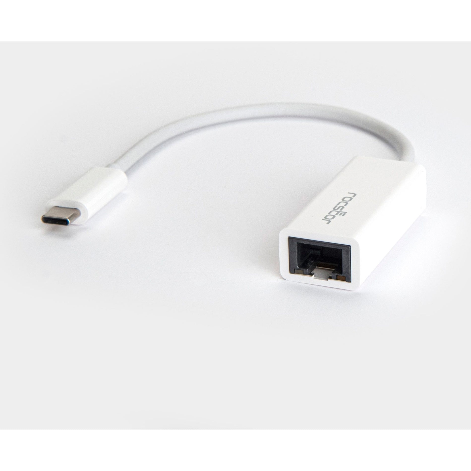 Rocstor Y10A173-W1 محول شبكة USB-C إلى جيجابت 10/100/1000 متميز - أبيض USB-C 3.1 إلى جيجابت 1000 ميجابت  روكستور