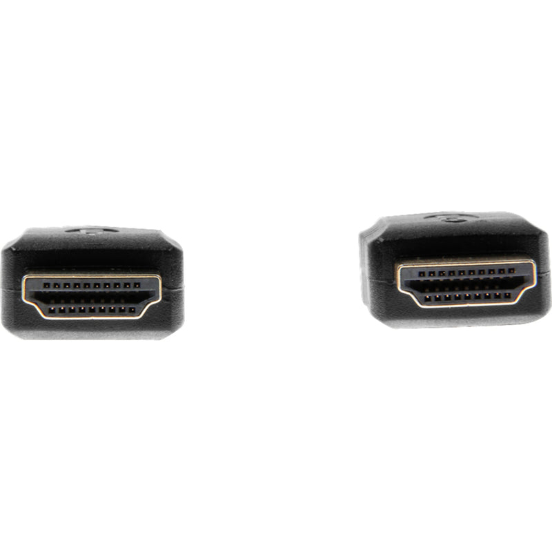 Close-up of HDMI connector contacts showing gold-plated pins