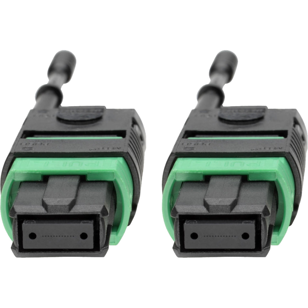 Detailed view of MTP/MPO connector face showing alignment features and green housing-alternate-image4