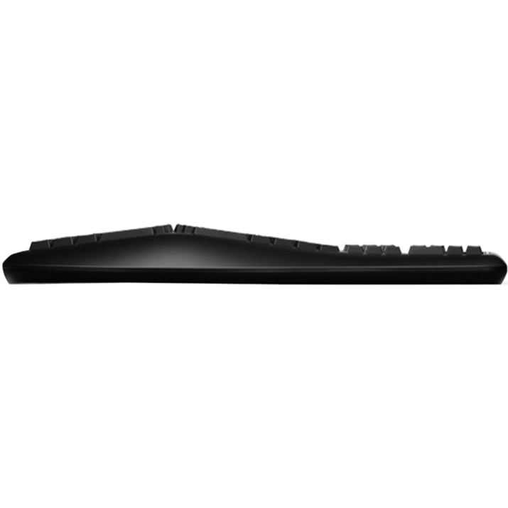 Side profile view of Adesso ergonomic keyboard