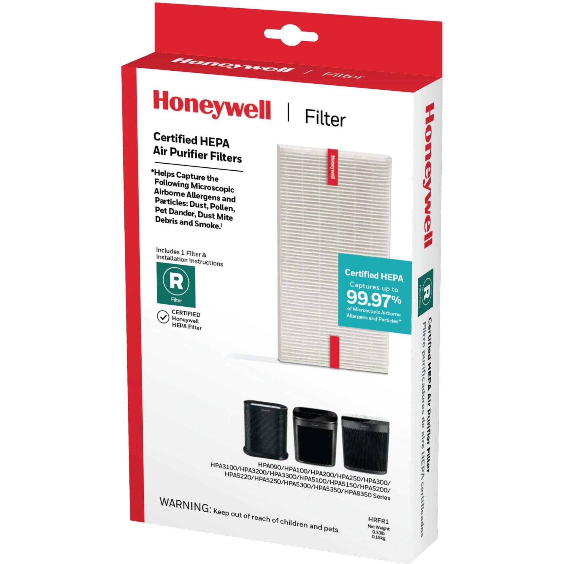 Honeywell HRFR1 HEPA Air Purifier R Filter, Removes Allergens