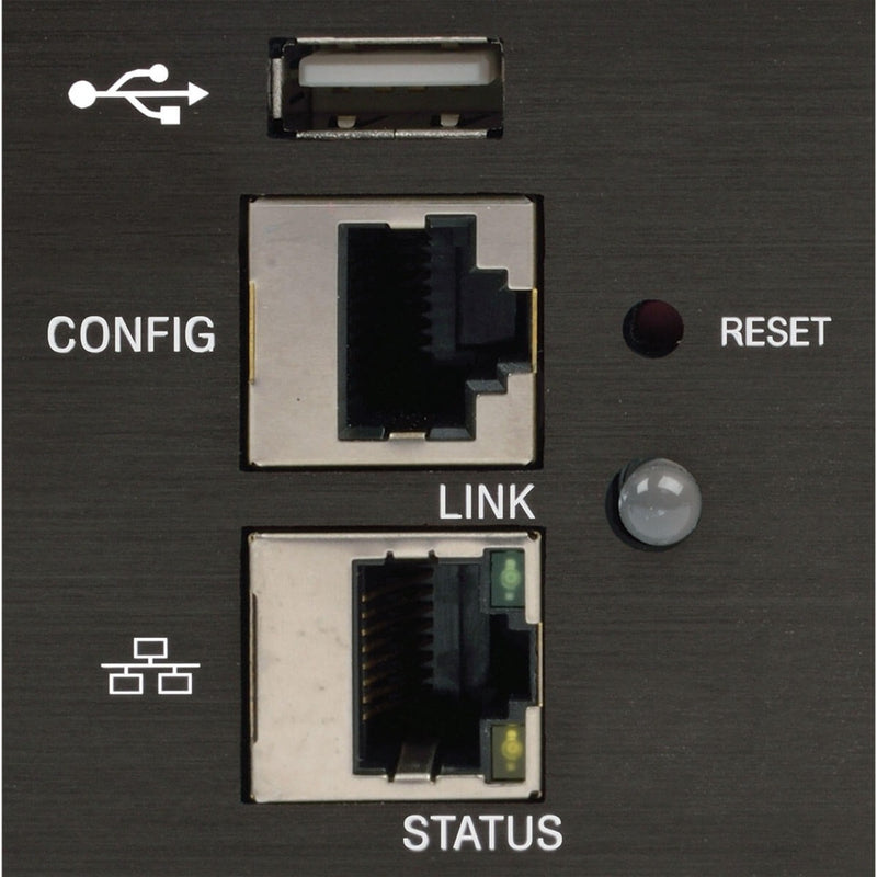 Detailed view of network management interface showing ports and status indicators