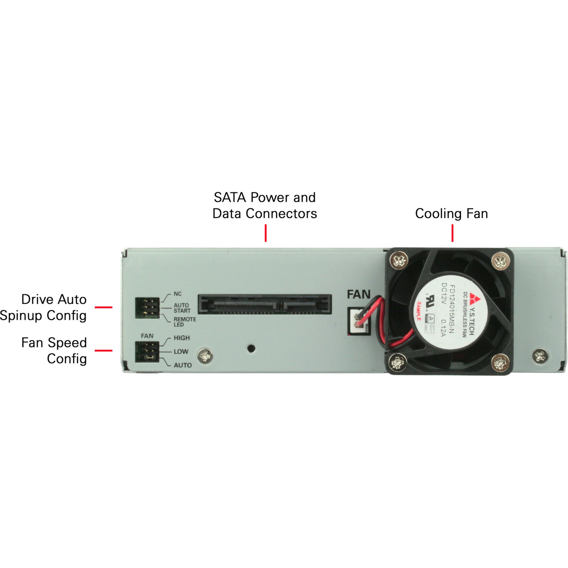 CRU 6551-6509-0500 DX175 Carrier Only, Accepts SATA or SAS Drives, Black