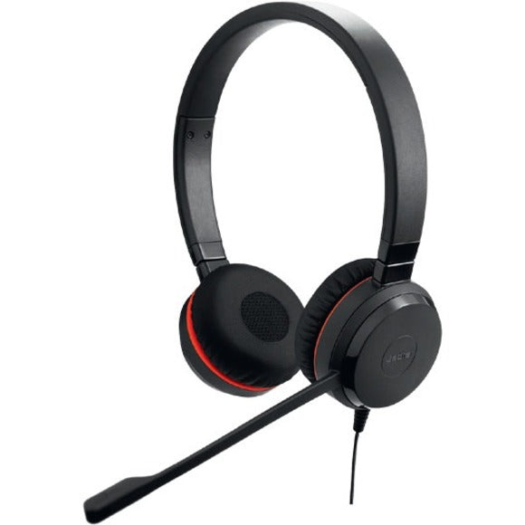 Jabra Evolve 20SE MS Stereo Professional USB Headset, Noise Canceling, Over-the-head Binaural Design, Boom Mic, Enhances Productivity, Wired 3.12ft Cable - 4999-823-309 (2 Year Warranty)