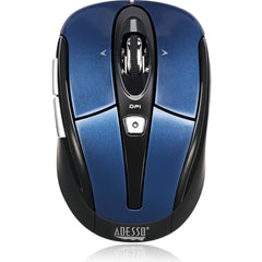 Adesso iMouse S60L Wireless Programmable Nano Mouse, 2.4GHz RF, 1600 DPI Optical, 6 Buttons, Ergonomic Symmetrical Design, Blue - IMOUSES60L (1 Year Warranty)