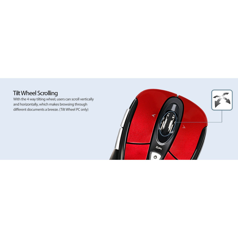 Infographic showing tilt wheel scrolling feature