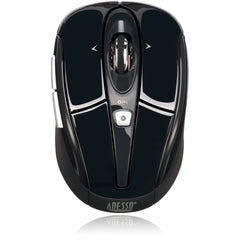 Adesso iMouse S60B Wireless Programmable Nano Mouse, 2.4GHz RF, 1600 DPI Optical Sensor, 6 Buttons, Tilt Wheel, Ergonomic Symmetrical Design, Black - IMOUSES60B (1 Year Warranty)