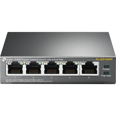 TP-Link TL-SG1005P 5-Port Gigabit Desktop Switch with 4-Port PoE Steel Case