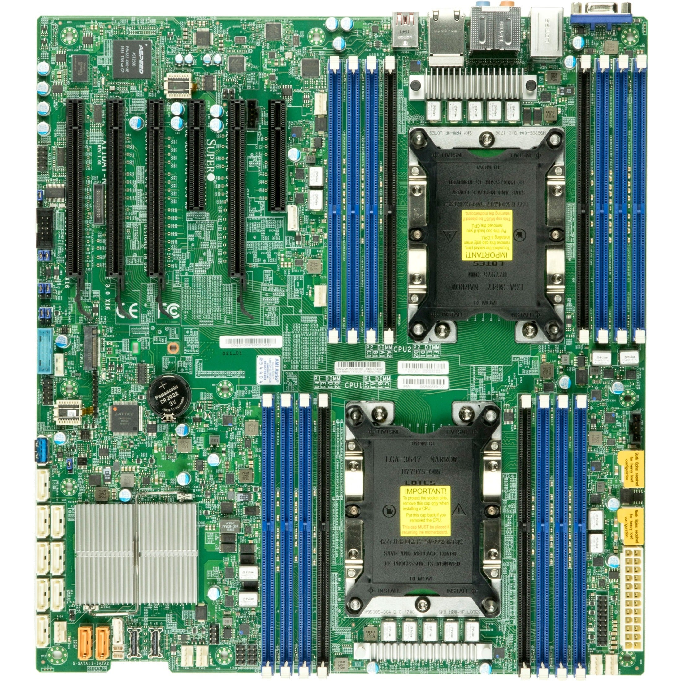 Supermicro MBD-X11DAI-N-O X11DAi-N Werkstation Moederbord C621 DDR4 M2 EATX VGA 2XGBE 10XSATA NVME WINKEL IN.