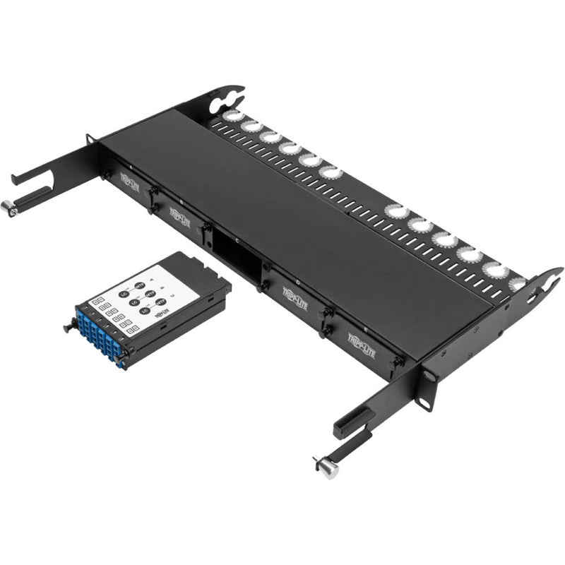 Angled view of N482-3M8L12S cassette with rack mounting features visible