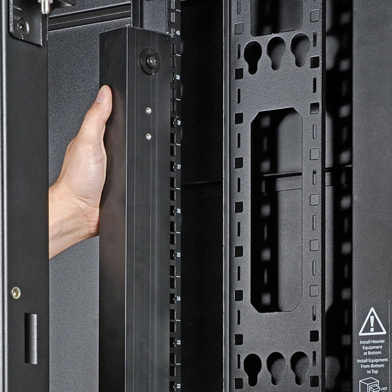 Close-up of PDU rack mounting mechanism