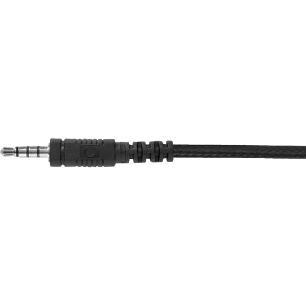 3.5mm combo audio connector of Cyber Acoustics AC-5002 headset with strain relief