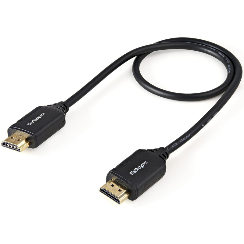 Full view of 0.5m StarTech.com HDMI cable showing both ends and cable length