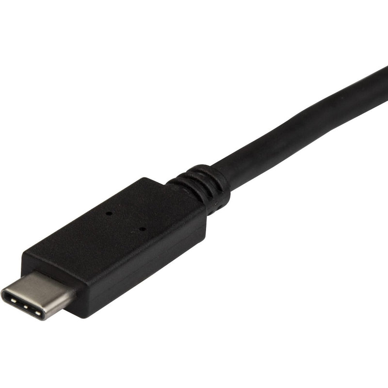 Close-up view of USB Type-C connector end of StarTech.com USB 3.1 data transfer cable