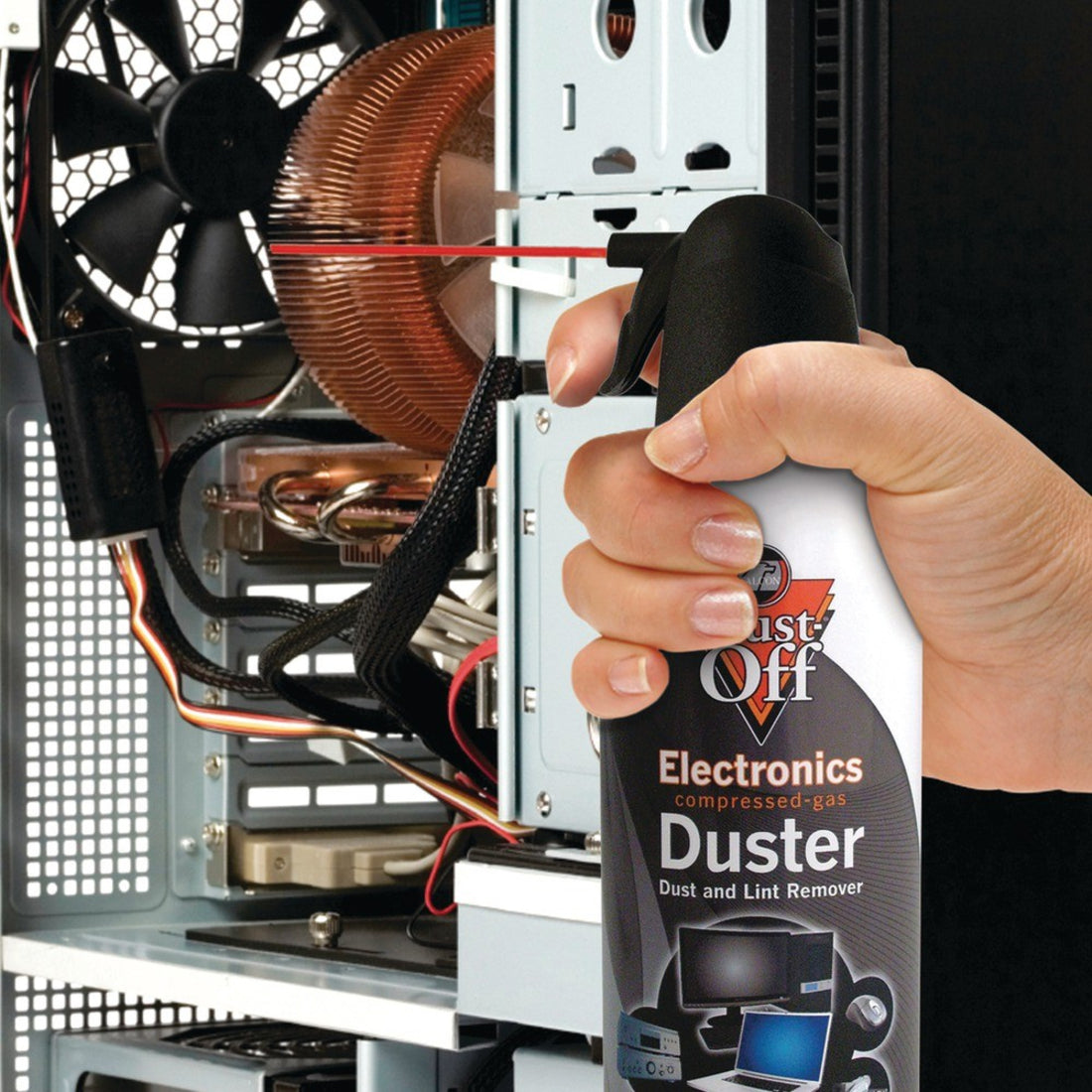 Dust-Off DSPXLRCP Einweg-Duster (12er Pack) Luftduster für vielseitige Staubentfernung