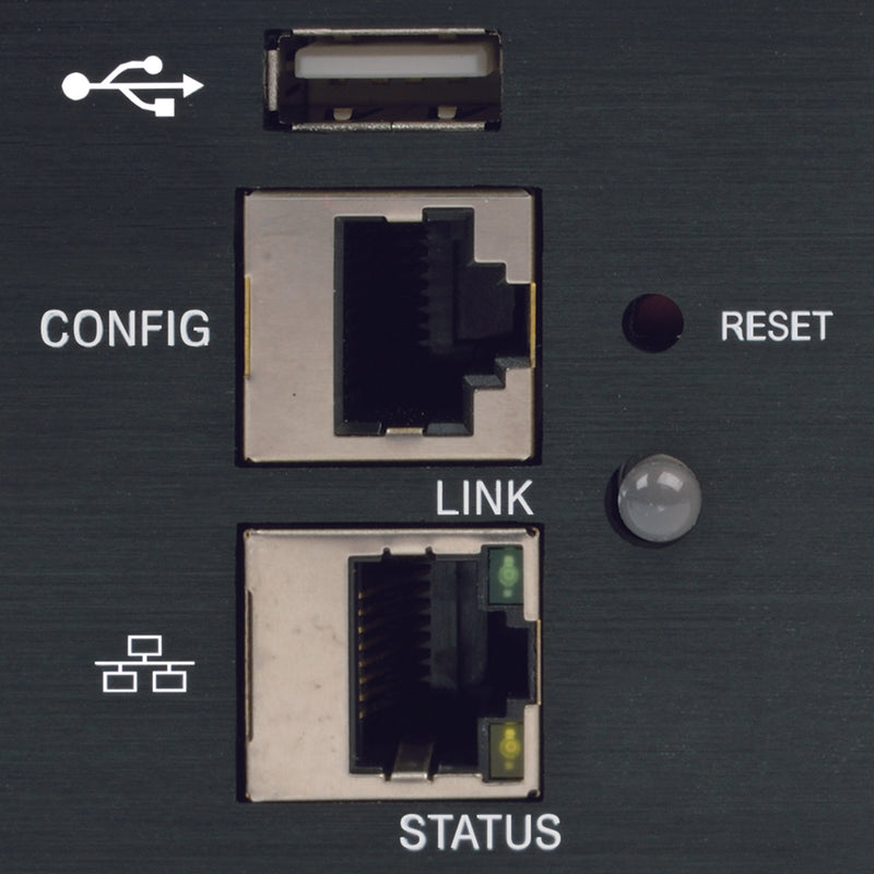 Network management interface panel of Tripp Lite PDU