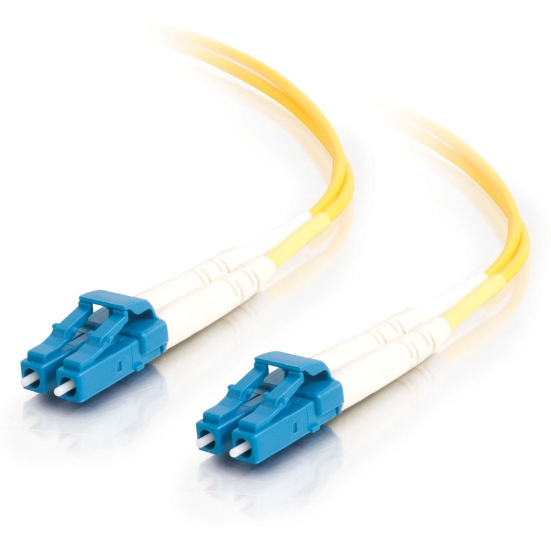 C2G 28758 3m LC-LC 9/125 OS2 Duplex Single-Mode Fiber Optic Cable, Yellow