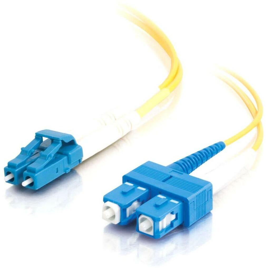 C2G 29920 3m LC-SC 9/125 OS2 Duplex Single-Mode Fiber Optic Cable Giallo Resistente alla trazione Resistente agli urti Resistente alla flessione