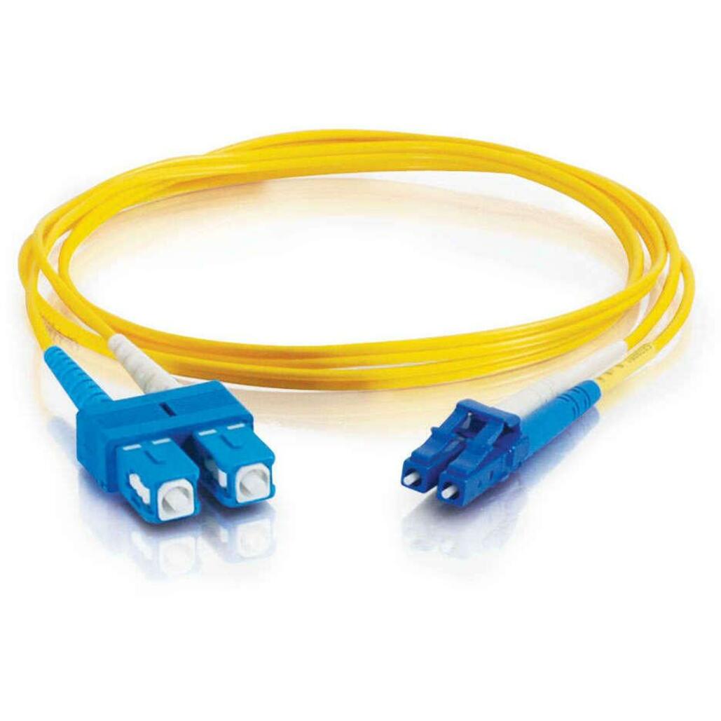 C2G 29920 3m LC-SC 9/125 OS2 Duplex Single-Mode Fiber Optic Cable Giallo Resistente alla trazione Resistente agli urti Resistente alla flessione