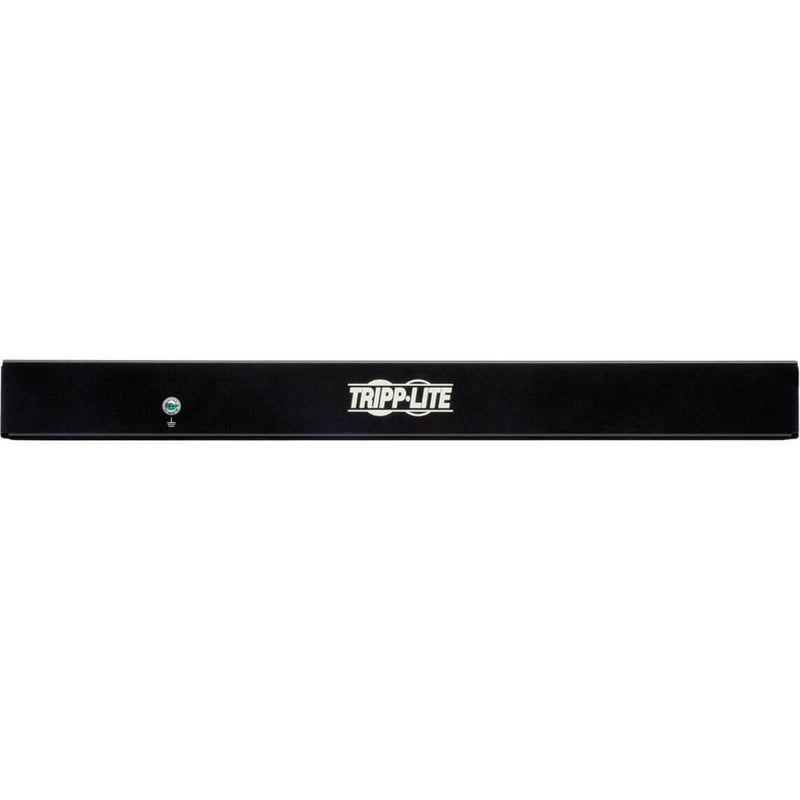 Top view of Tripp Lite PDUMH15NET2LX PDU showing sleek black housing design