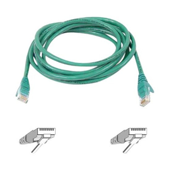 Belkin A3L980-03-GRN-S 3' Cat6 Snagless Patch Cable Green, Perfect performance upgrade, Supports 100 Base-T or Gigabit Ethernet