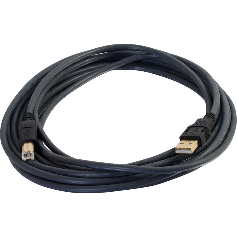 Full length view of coiled USB cable showing flexibility and length