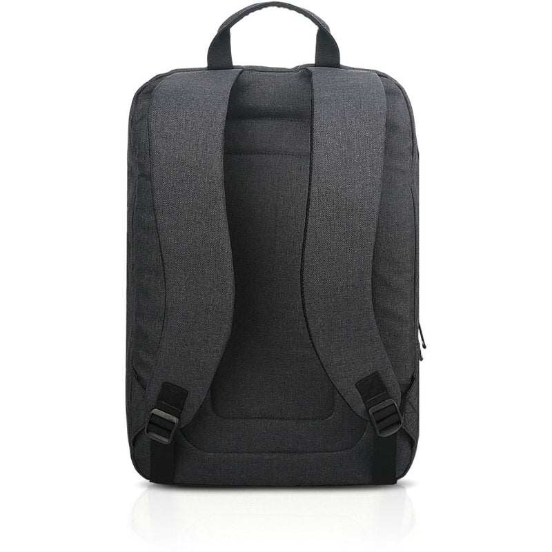 Back view of Lenovo B210 backpack showing padded straps and ergonomic back panel