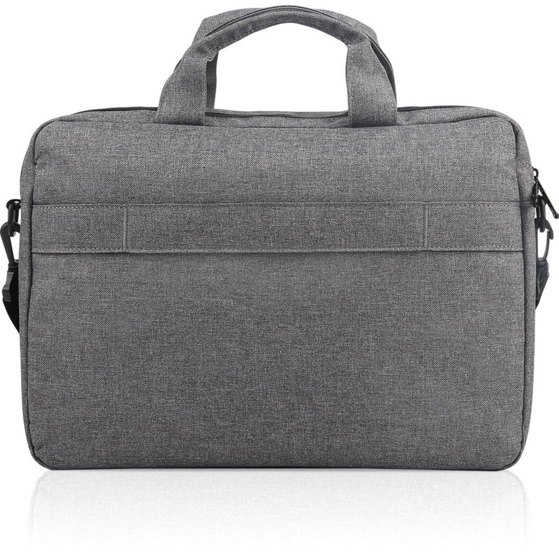 Back view of Lenovo T210 laptop bag showing luggage strap feature