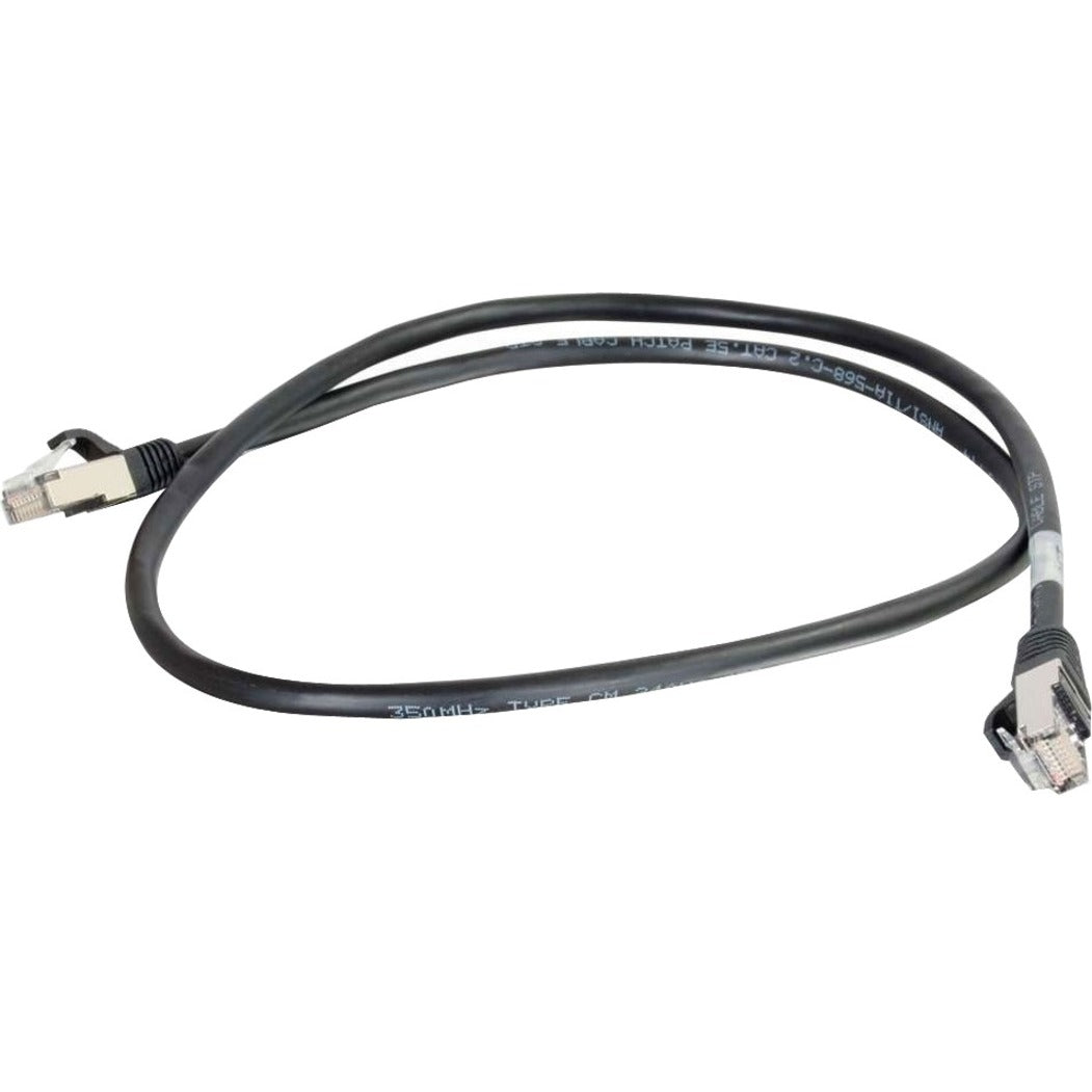C2G 28694 14 ft Cat5e Molded Shielded Network Patch Cable, Black