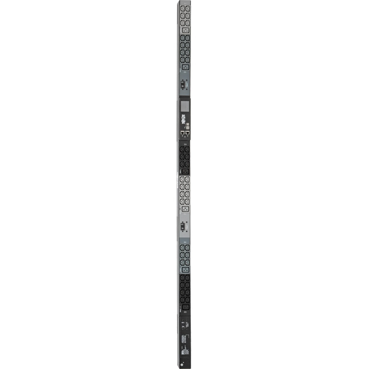 Full-length view of Tripp Lite PDU showing vertical outlet arrangement-alternate-image2