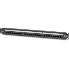 Tripp Lite N252-P24 24-Port Cat6 Network Patch Panel, 1U Rack-Mount, PoE+ Compliant, RJ-45 Connections, Cable Management, TAA Compliant, Black - N252-P24 (Lifetime Warranty)