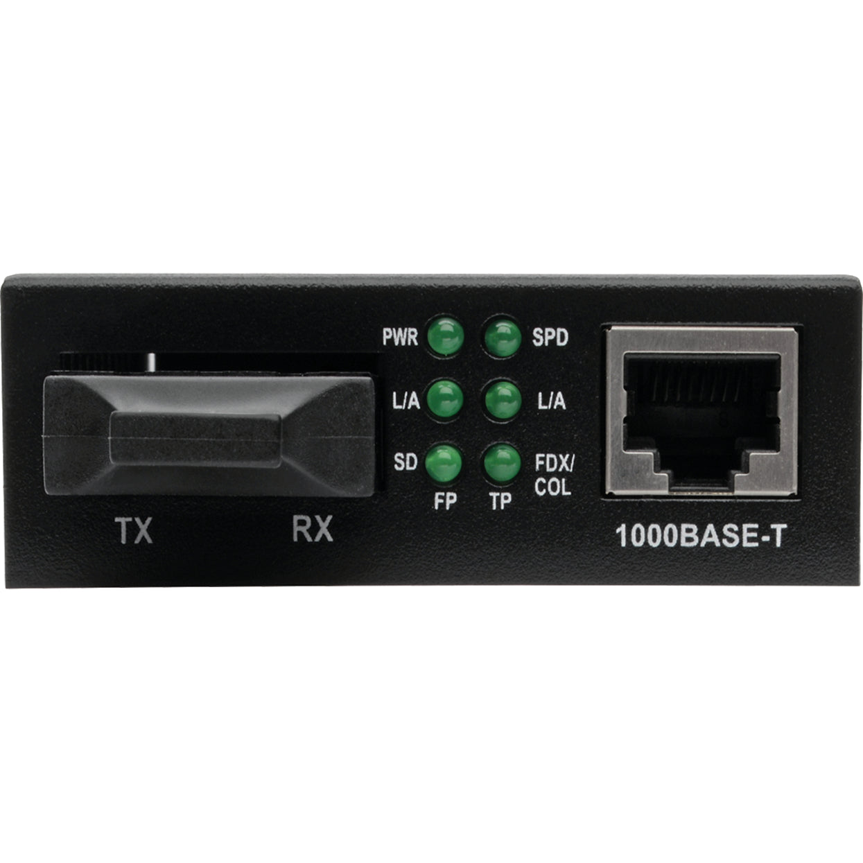 Detailed view of N785-INT-SC-MM ports and status indicators-alternate-image6