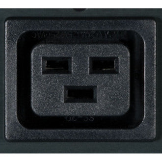 Close-up of C19 outlet design showing retention features