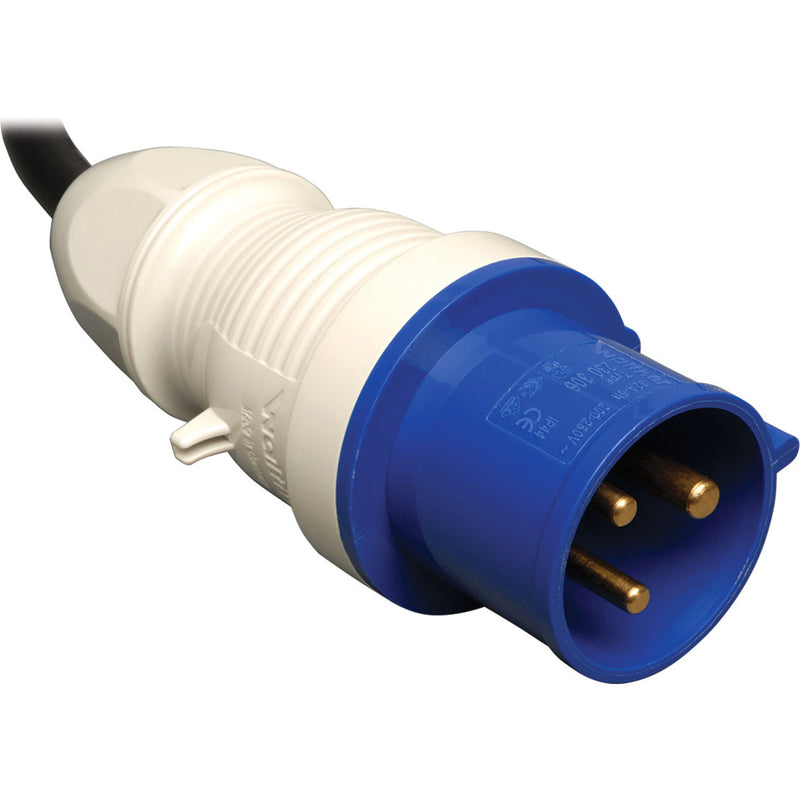 IEC 309 32A Blue power connector with strain relief