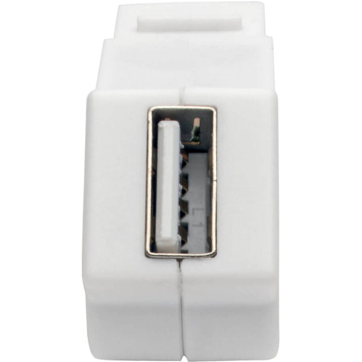 Tripp Lite U060-000-KPA-WH USB 2.0 Todo en Uno Keystone/Montaje en Panel Acoplador Angulado (H/H) Blanco Marca: Tripp Lite