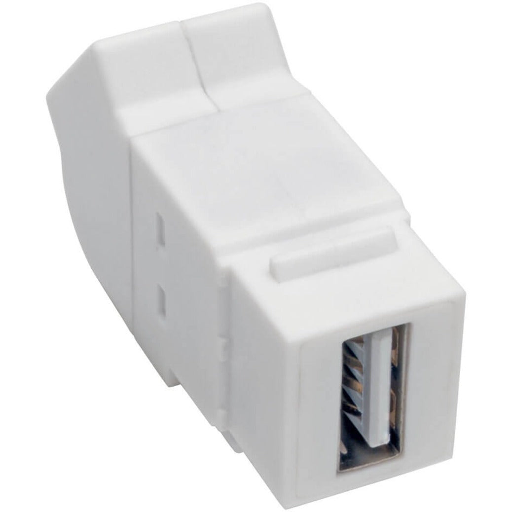 Tripp Lite U060-000-KPA-WH USB 2.0 Tout-en-un Keystone/Panel Mount Angled Coupler (F/F) Blanc
