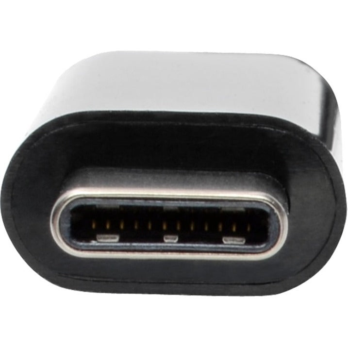 Detailed view of the USB-C connector on Tripp Lite network adapter