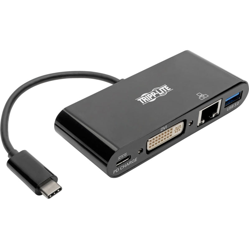 Tripp Lite USB-C docking station with DVI, USB 3.0, Ethernet ports and PD charging capability