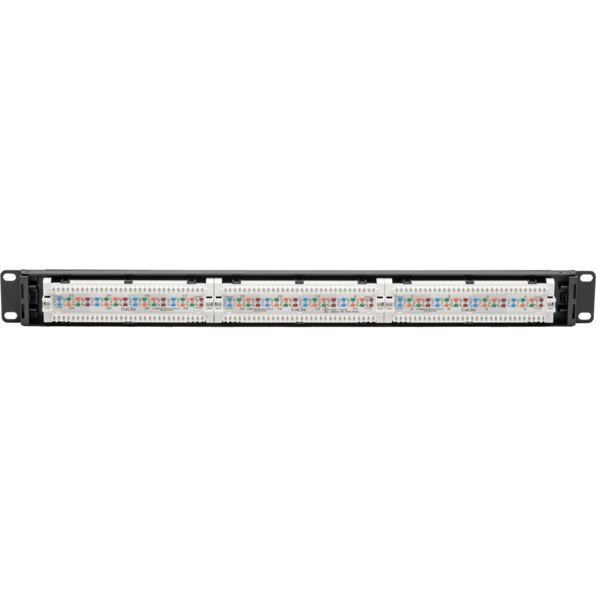 Tripp Lite N052-P24 24-Poort 1U Rack-Mount Cat5e Patch Paneel - PoE+ Compatibel TAA Compatibel Levenslange Garantie