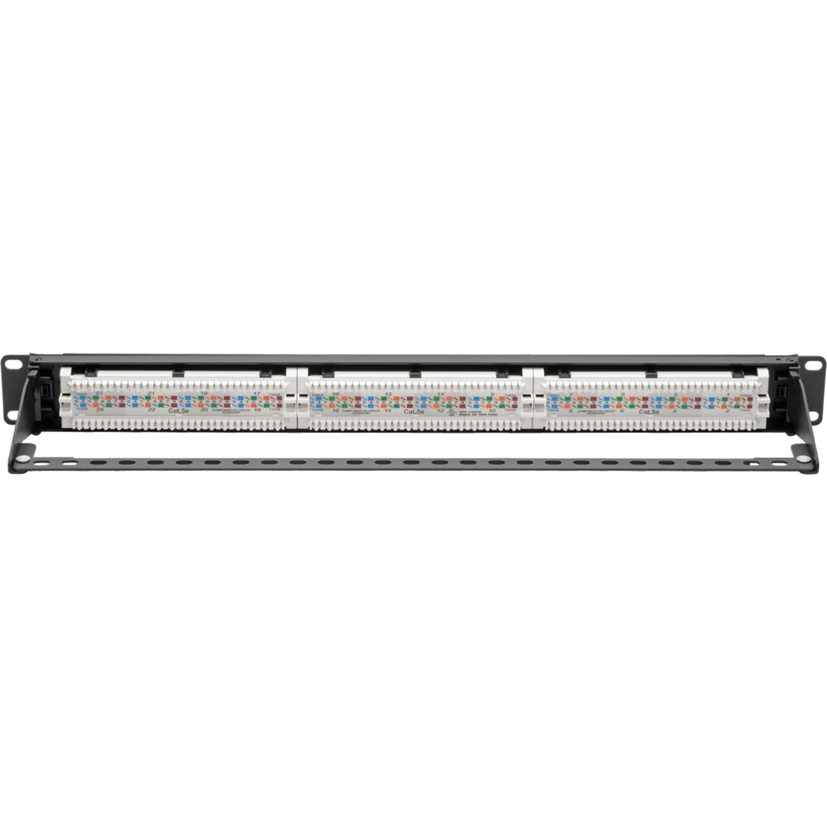 Tripp Lite N052-P24 24-Port 1U Rack-Mount Cat5e Patch Panel - PoE+ Compliant TAA Compliant Lifetime Warranty