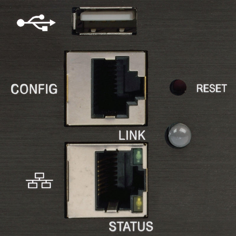 Network management interface with USB and Ethernet ports