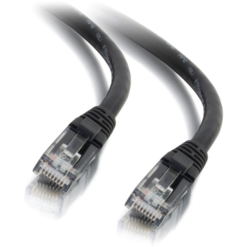 Dual-ended view of Cat6 ethernet cable showing matching RJ-45 connectors