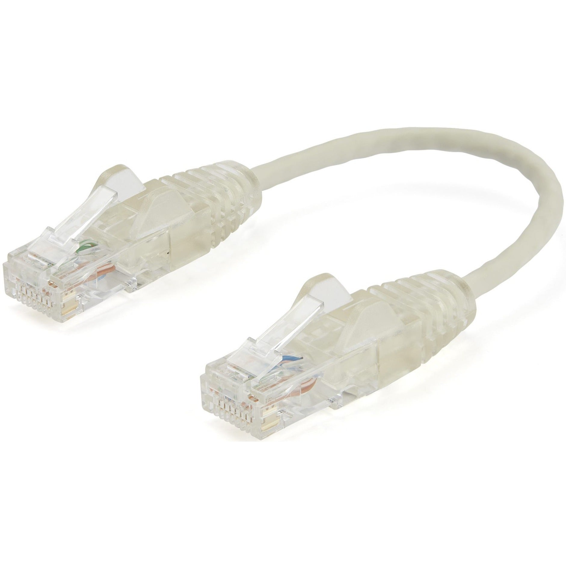 Marca: StarTech.com  Cable de red de parche Cat.6 N6PAT6INGRS 6 pulgadas Gris - Conectores RJ45 delgados y sin enganches Cable Cat6 Cable de parche Cat6 Cable de red Cat6