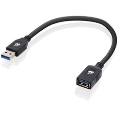 IOGEAR G2LU3AMF USB 3.0 Verlengkabel Mannelijk naar Vrouwelijk 12 Inch Gegevensoverdrachtssnelheid van 5 Gbit/s