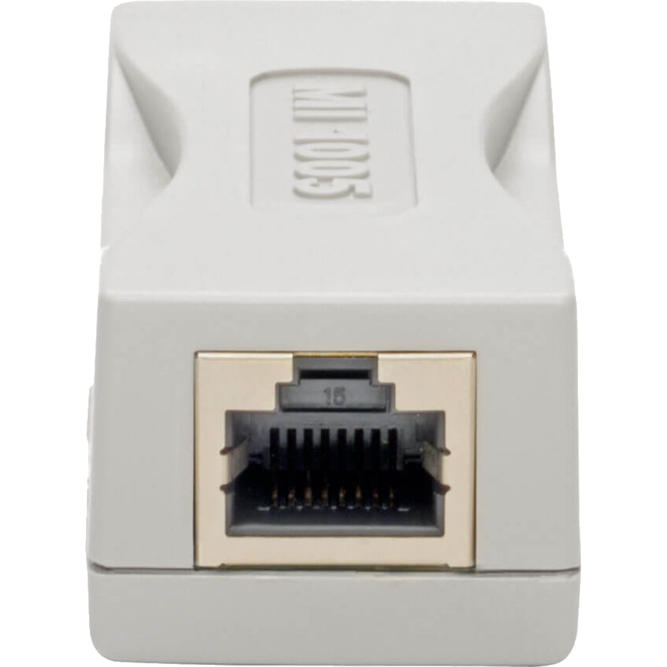 Detailed close-up of RJ45 port showing internal connection design of medical Ethernet isolator-alternate-image4