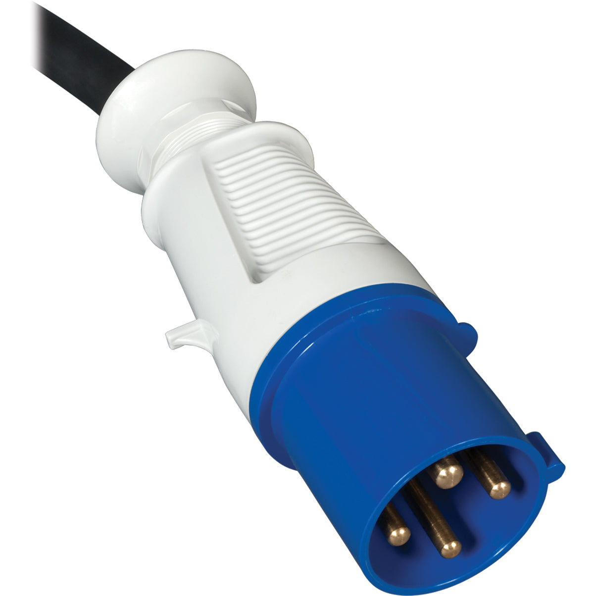 Close-up of PDU's IEC 309 60A Blue power input connector-alternate-image6