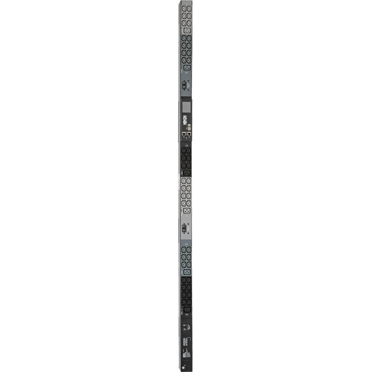 Full-length view of PDU showing multiple C13 and C19 outlet configurations-alternate-image2