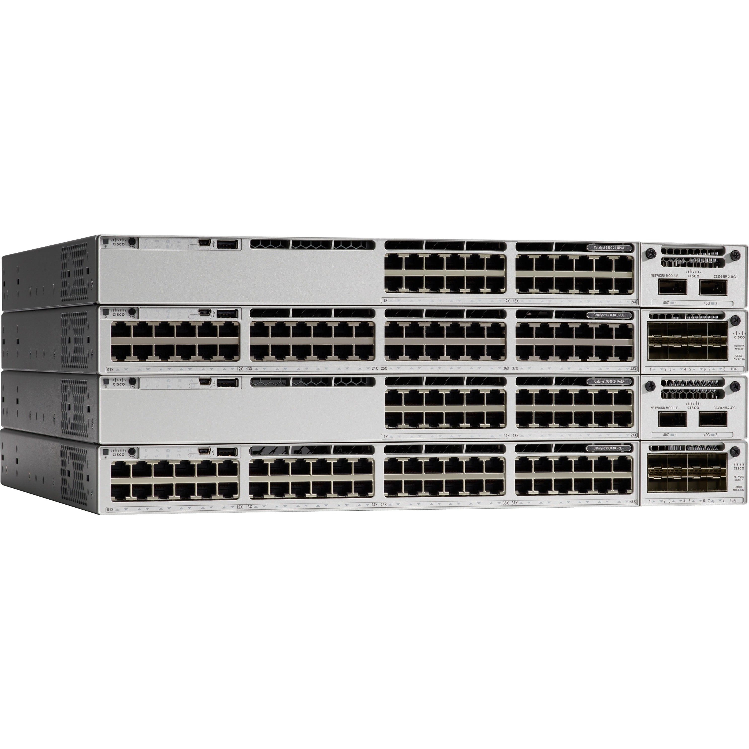 Marca: Cisco Switch de Ethernet Cisco C9300-48UXM-E Catalyst 48 Puertos de Red de Ethernet Gigabit Fuente de Alimentación Manejable