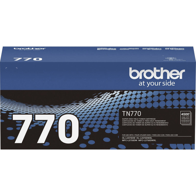 Close-up of Brother TN-770 toner cartridge packaging design