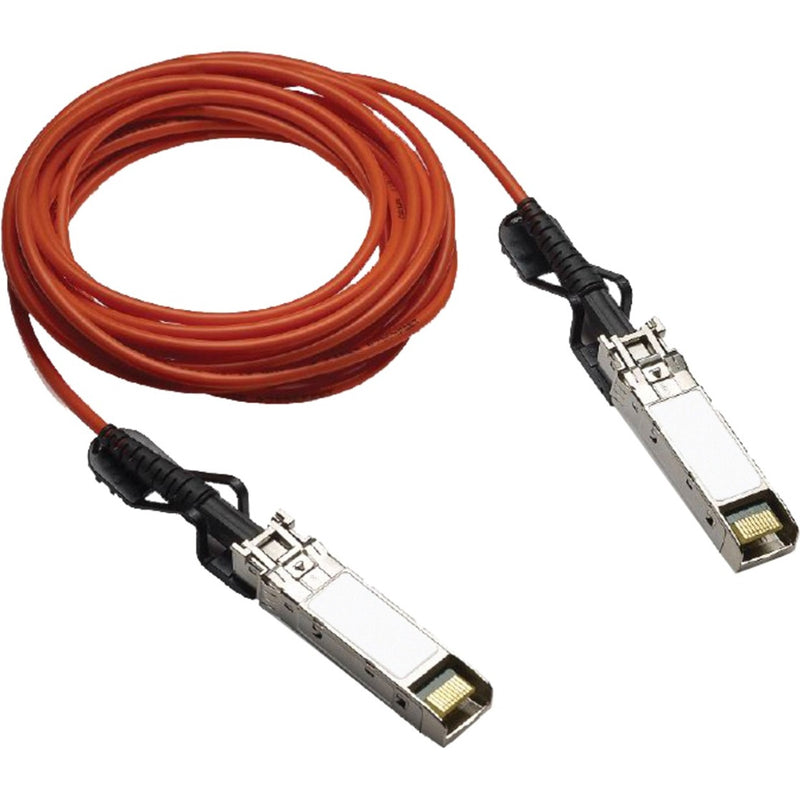 Aruba J9281D 1-meter orange DAC cable with SFP+ connectors on both ends for 10G network connectivity